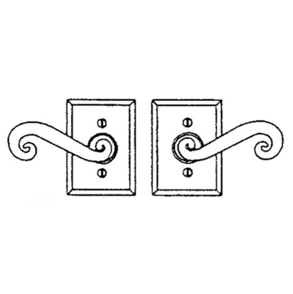 Lever set on rosette - Complete single dummy