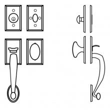 La Forge 2854-101-007 - Tubular Entrance Handle Set - Complete full dummy