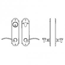 La Forge 4609-08-007 - Entry Tubular or Mortise set - Complete full dummy set to match 25