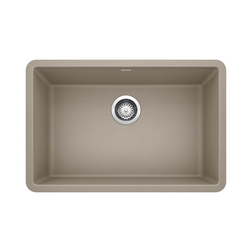 Precis SILGRANIT 27'' Single Bowl Undermount Kitchen Sink - Truffle