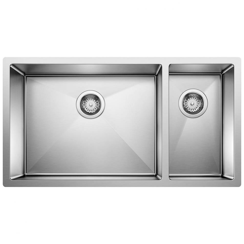 Radius R10 33'' 80/20 Double Bowl Undermount Stainless Steel Kitchen Sink