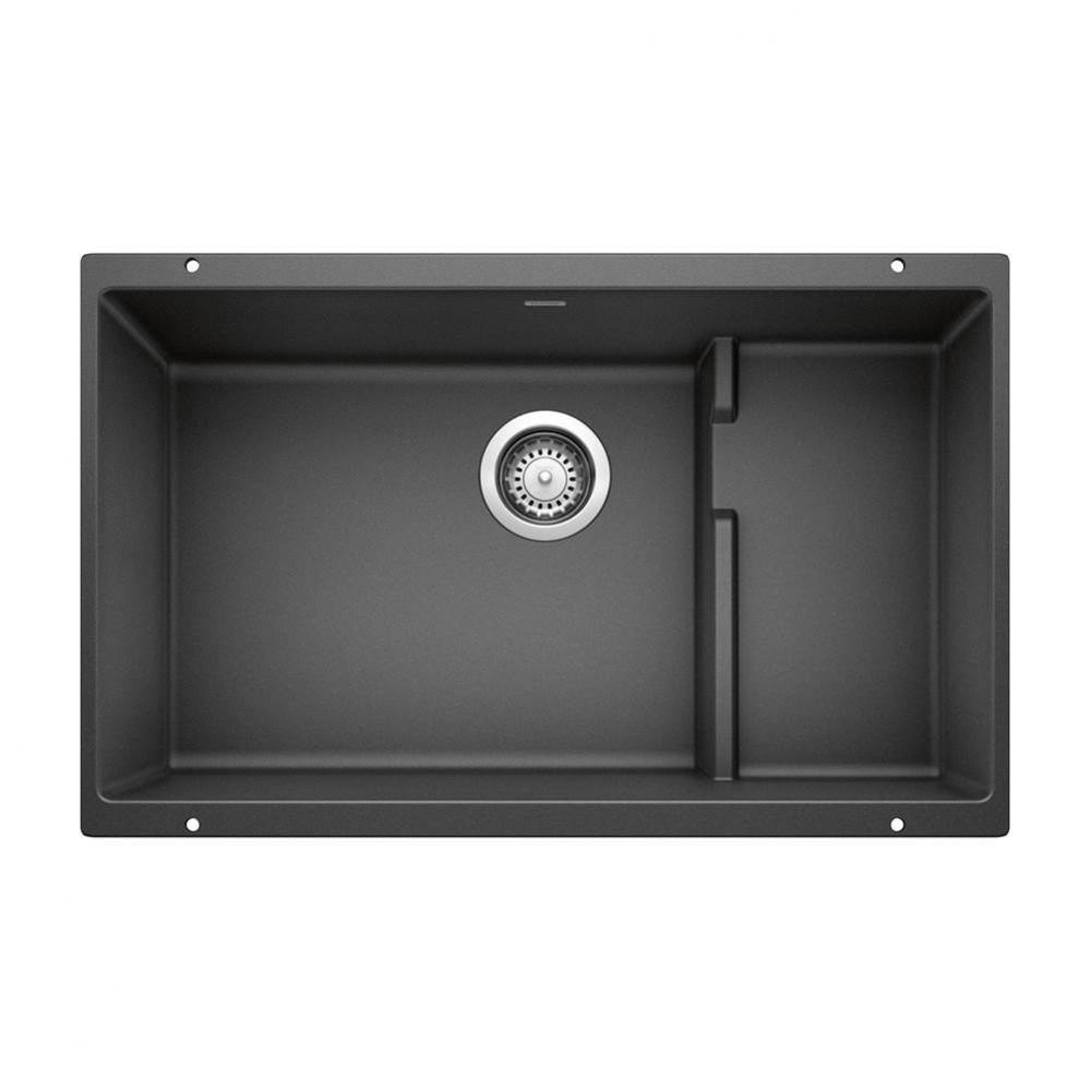 Precis Cascade SILGRANIT 29'' Single Bowl Undermount Kitchen Sink with Colander - Anthra