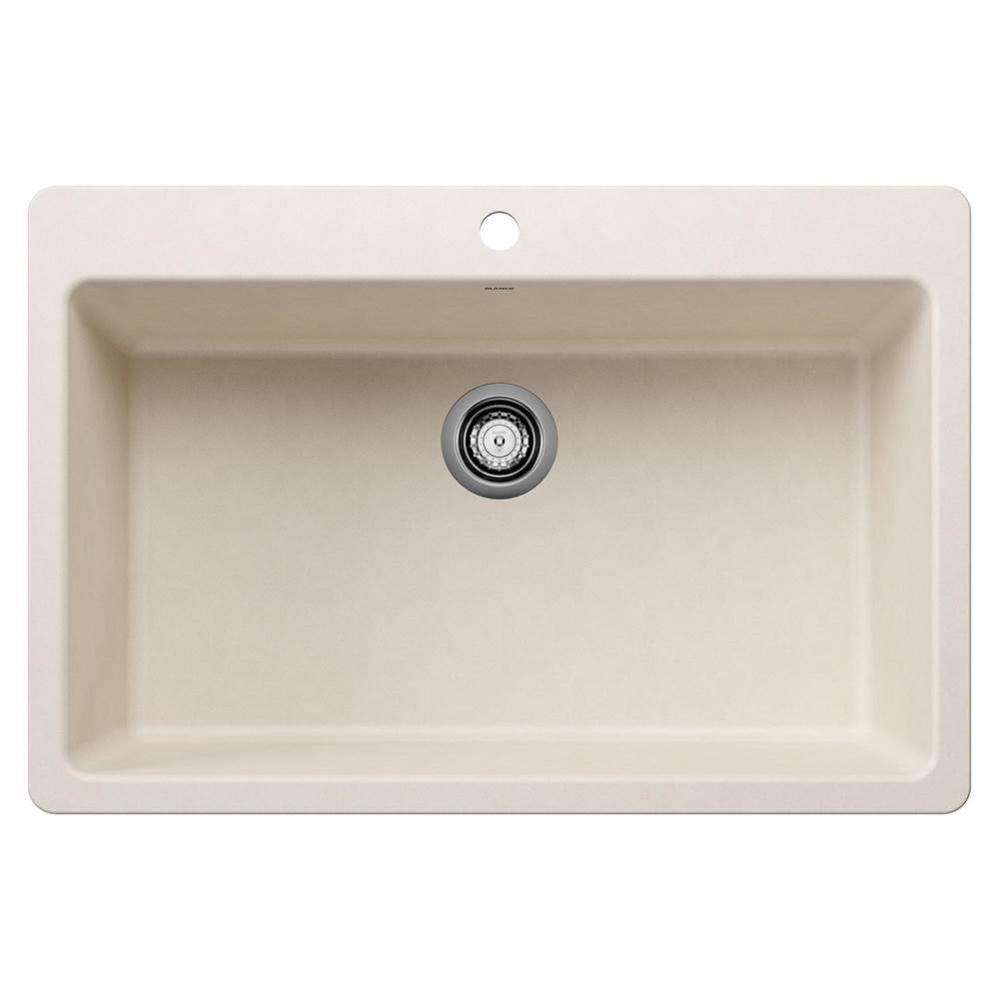 Liven SILGRANIT 33'' Super Single Dual Mount Kitchen Sink - Soft White