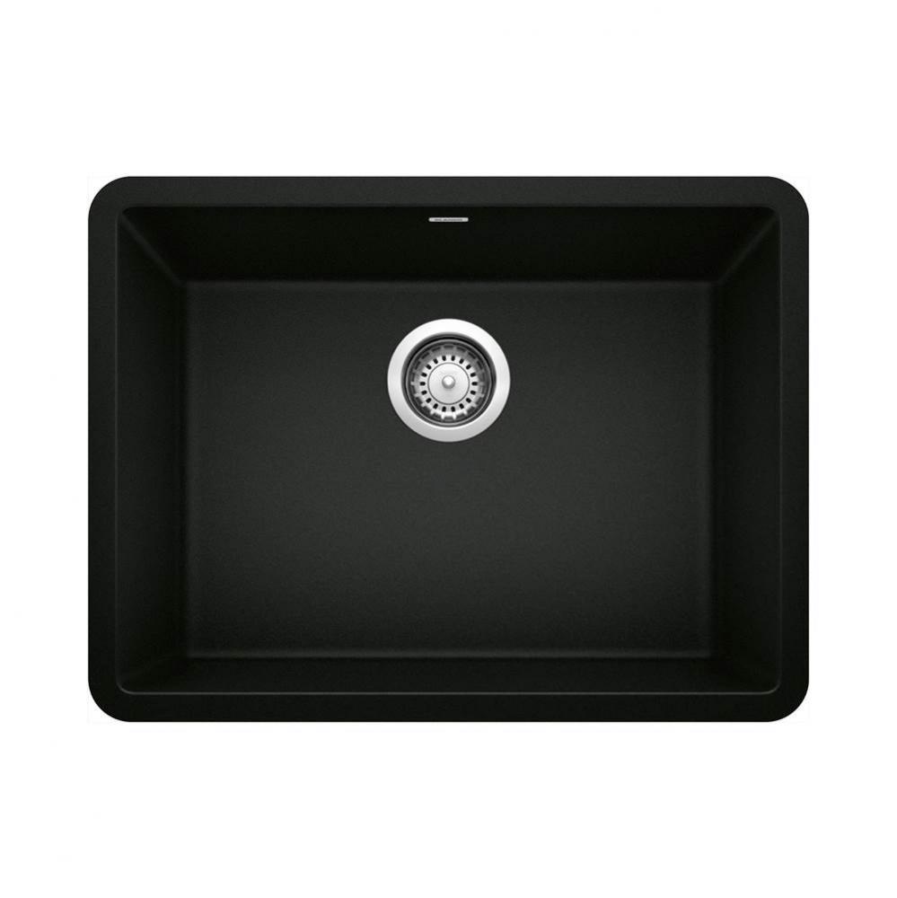 Precis SILGRANIT 24'' Single Bowl Undermount Kitchen Sink - Coal Black