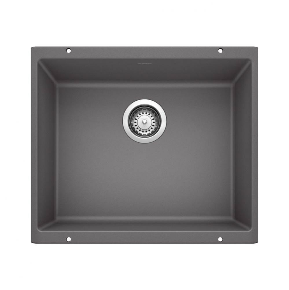Precis SILGRANIT 21'' Single Bowl Undermount Kitchen Sink - Cinder