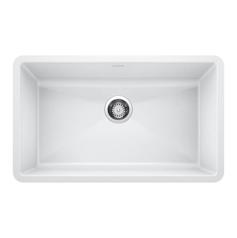 Precis SILGRANIT 32'' Super Single Undermount Kitchen Sink - White