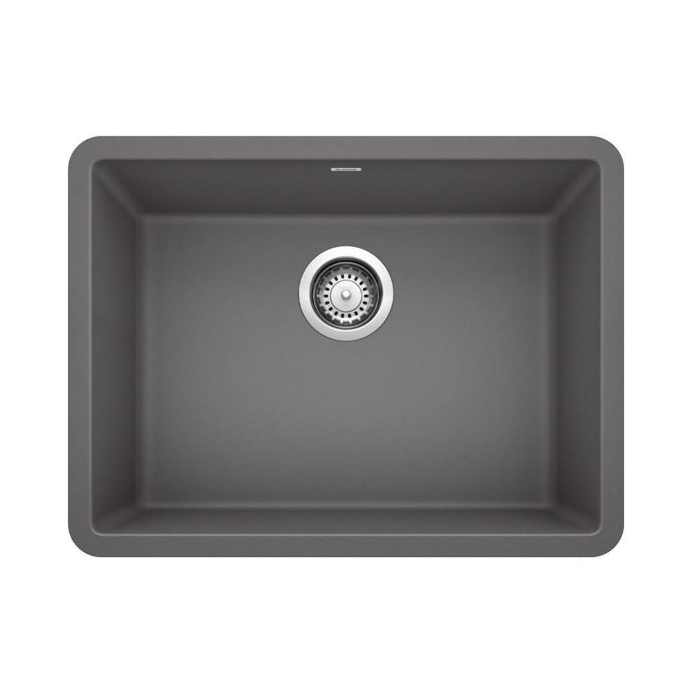 Precis SILGRANIT 24'' Single Bowl Undermount Kitchen Sink - Cinder