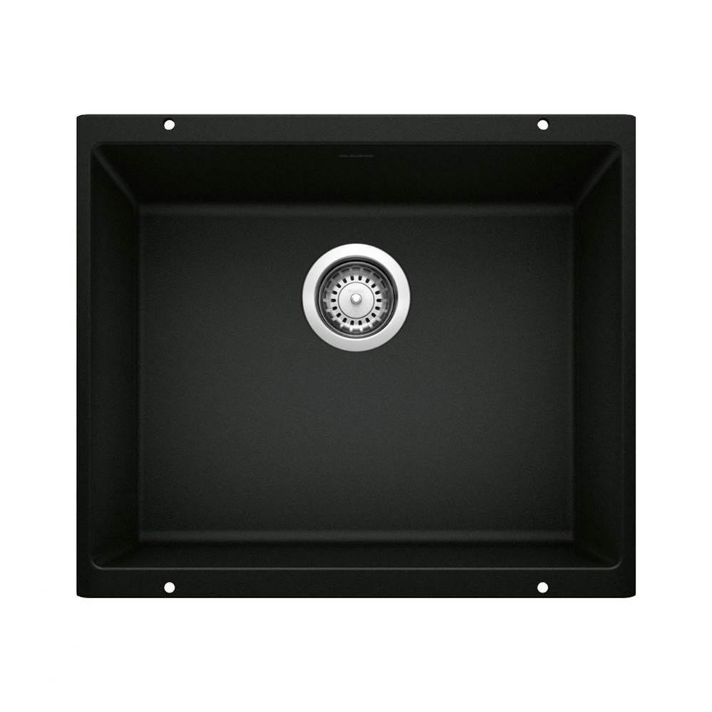 Precis SILGRANIT 21'' Single Bowl Undermount Kitchen Sink - Coal Black