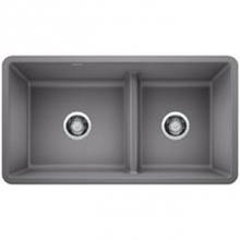 Blanco Canada 402264 - Blanco Precis U 1 3/4 Low Divide, Concrete Gray