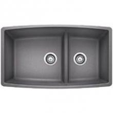 Blanco Canada 402283 - Blanco Performa U 1 3/4 Low Divide, Concrete Gray