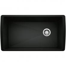 Blanco Canada 402625 - Diamond SILGRANIT 33'' Super Single Undermount Kitchen Sink - Coal Black