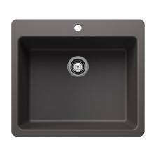 Blanco Canada 403652 - Liven SILGRANIT 25'' Single Bowl Dual Mount Kitchen Sink - Cinder