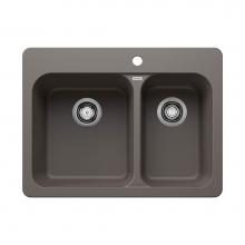 Blanco Canada 402941 - Vision SILGRANIT 27.5'' 70/30 Double Bowl Dual Mount Kitchen Sink - Volcano Gray