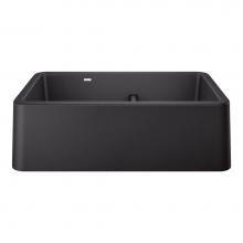 Blanco Canada 402331 - Ikon SILGRANIT 33'' Double Bowl Apron-Front Farmhouse Sink with Low Divide - Anthracite