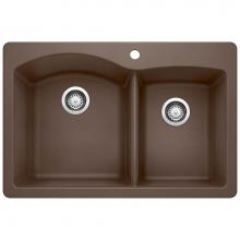 Blanco Canada 400343 - Diamond SILGRANIT 33'' 60/40 Double Bowl Dual Mount Kitchen Sink - Cafe