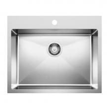 Blanco Canada 402613 - Quatrus R15 25'' Single Bowl Dual Mount Stainless Steel Kitchen Sink
