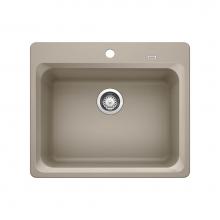 Blanco Canada 401147 - Vision SILGRANIT 25'' Single Bowl Dual Mount Kitchen Sink - Truffle
