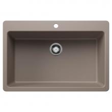 Blanco Canada 403630 - Liven SILGRANIT 33'' Super Single Dual Mount Kitchen Sink - Truffle