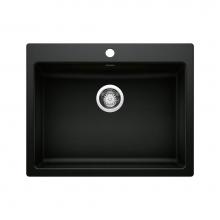 Blanco Canada 402655 - Precis SILGRANIT 25'' CSA Single Bowl Drop-In Kitchen Sink - Coal Black
