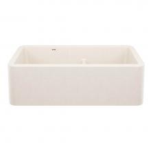 Blanco Canada 402873 - Ikon SILGRANIT 33'' Double Bowl Apron-Front Farmhouse Sink with Low Divide - Soft White