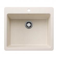 Blanco Canada 403657 - Liven SILGRANIT 25'' Single Bowl Dual Mount Kitchen Sink - Soft White