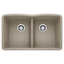 Blanco Canada 401148 - Diamond SILGRANIT 32'' 50/50 Double Bowl Undermount Kitchen Sink - Truffle