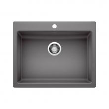 Blanco Canada 402074 - Precis SILGRANIT 25'' CSA Single Bowl Drop-In Kitchen Sink - Cinder