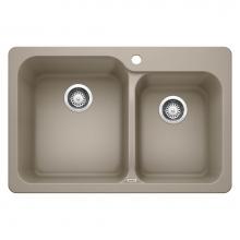 Blanco Canada 401137 - Vision SILGRANIT 31.5'' 60/40 Double Bowl Dual Mount Kitchen Sink - Truffle