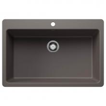 Blanco Canada 403632 - Liven SILGRANIT 33'' Super Single Dual Mount Kitchen Sink - Volcano Gray