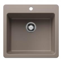 Blanco Canada 403662 - Liven SILGRANIT 21'' Single Bowl Dual Mount Kitchen Sink - Truffle