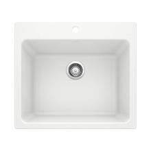 Blanco Canada 401908 - Liven SILGRANIT 25'' Single Bowl Dual Mount Laundry Sink - White
