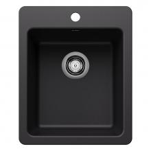 Blanco Canada 403666 - Liven SILGRANIT 17'' Dual Mount Bar Sink - Coal Black
