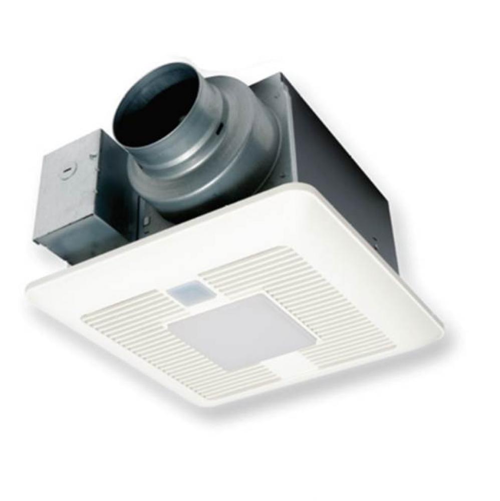 WhisperSense DC LED with SmartAction Motion and Built in Humidity Sensor (50-80-110 CFM)
