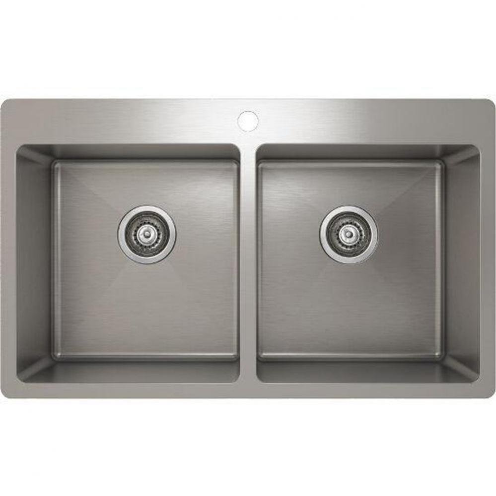 ProInox H75 sink topmount, double L15X16X9 R15X16X9