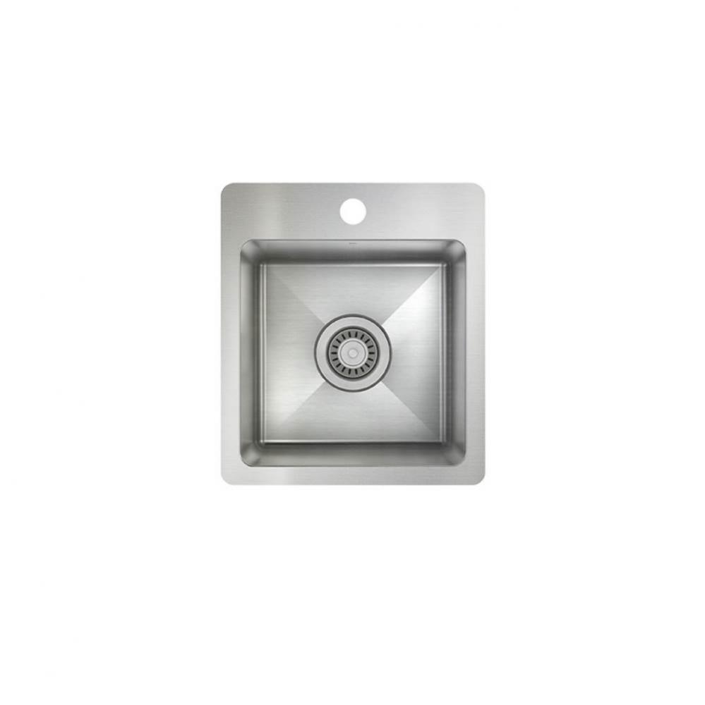 ProInox IH75 prep/bar sink topmount, single 12X12X8