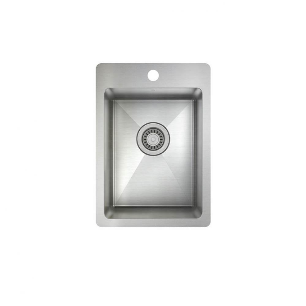 ProInox IH75 prep/bar sink topmount, single 12X16X8