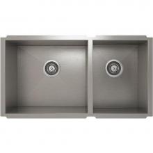 Pro Chef IH0-UR-331810 - ProInox H0 sink undermount, double L18X16X10 R12X16X8