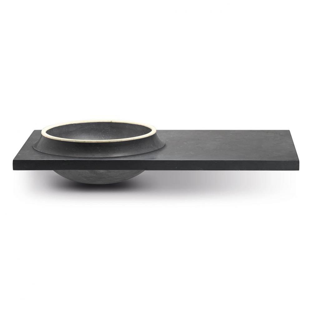 Black Marble Vessel sink - 31 1/2'' x 17