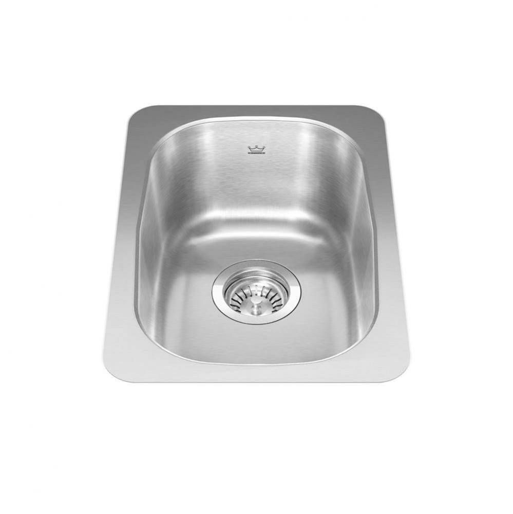 Reginox 12.38-in LR x 18.13-in FB Undermount Single Bowl Stainless Steel Hospitality Sink