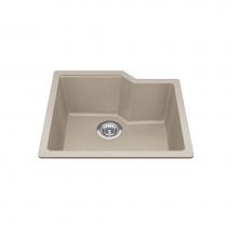 Kindred Canada MGS2022U-9CHA - Granite Series 22.06-in LR x 19.69-in FB Undermount Single Bowl Granite Kitchen Sink in Champagne