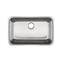 Kindred Canada RSU1829-55 - Reginox 29.75-in LR x 18.75-in FB Undermount Single Bowl Stainless Steel ADA Kitchen Sink