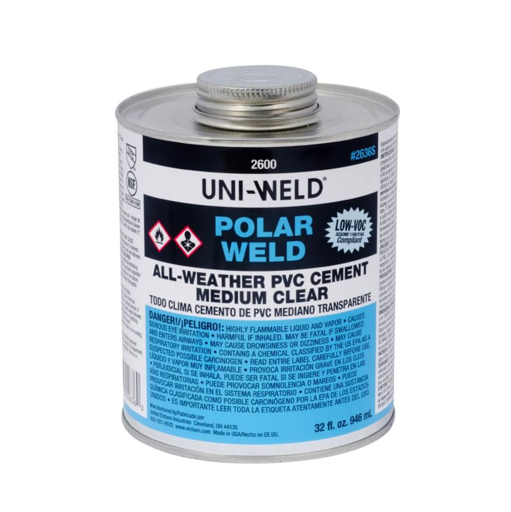 Clear Polar-Weld Pvc Cement Qt