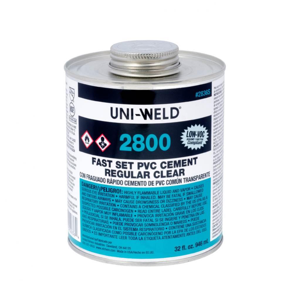 Clear Pvc Fast Set Cement Qt