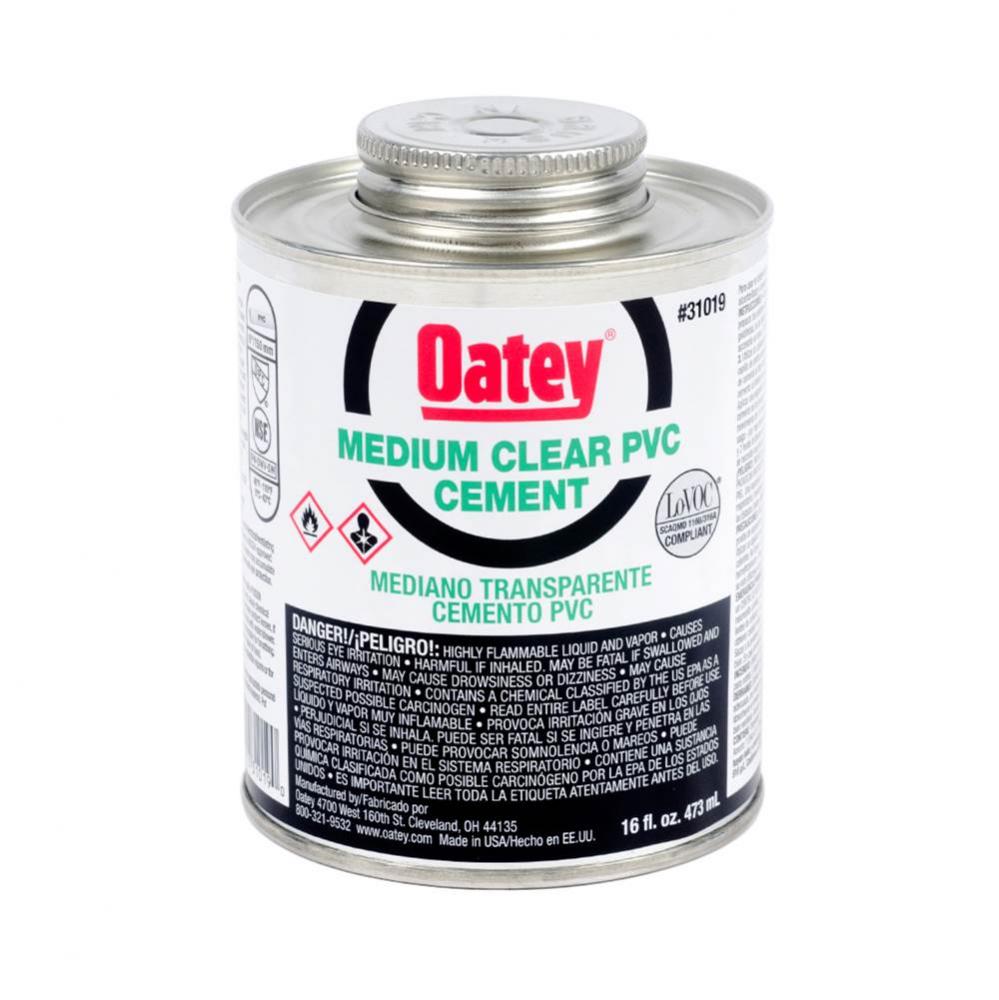 16 Oz Pvc Medium Clear Cement