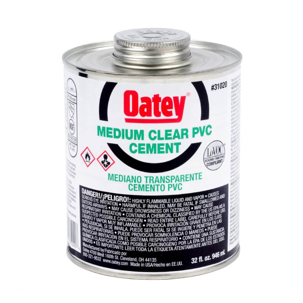 32 Oz Pvc Medium Clear Cement