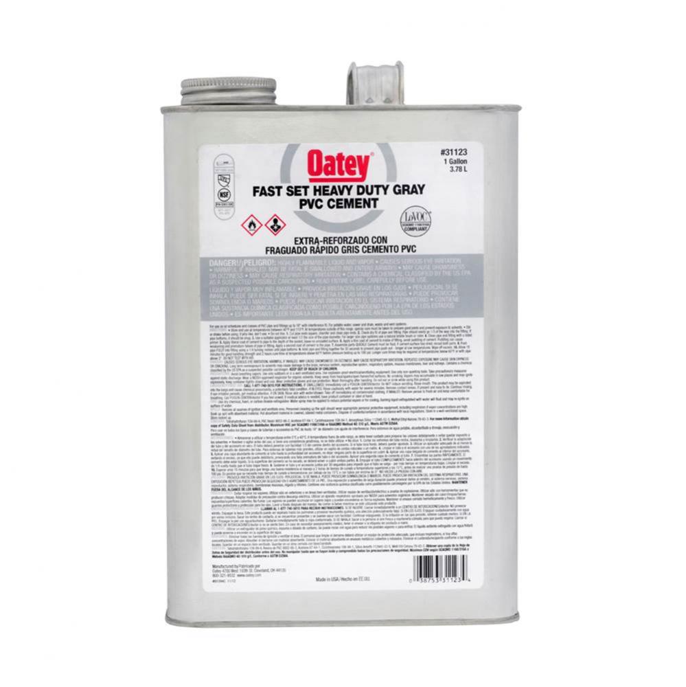 Gal Pvc Cement Heavy Duty Gray Fast Set
