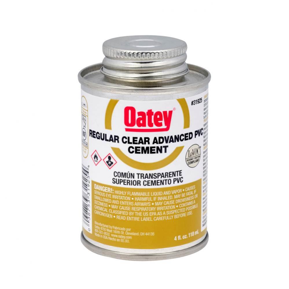 4 Oz Pvc Cement Regular Clear Advanced