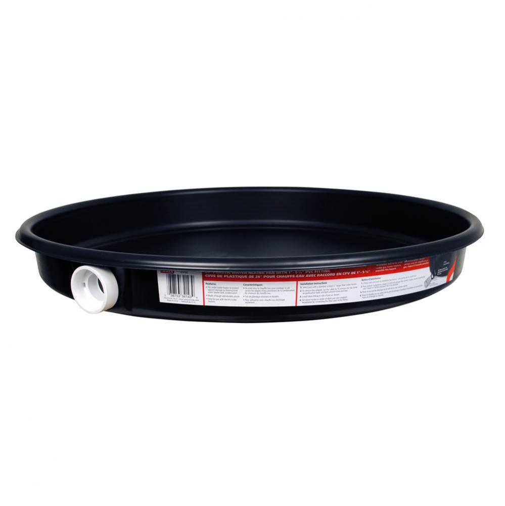Plain Water Heater Pan 24 In. W/Adapter C