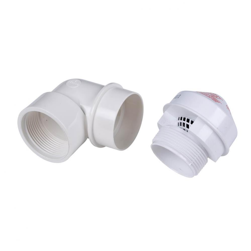 20 Branch, 8 Stack Dfu Sure-Vent, 1.5 In, 90 Deg Pvc Adap