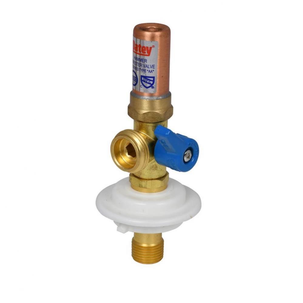 Quadtro Valve, 1/4 Turn, Copper, Hammer Right